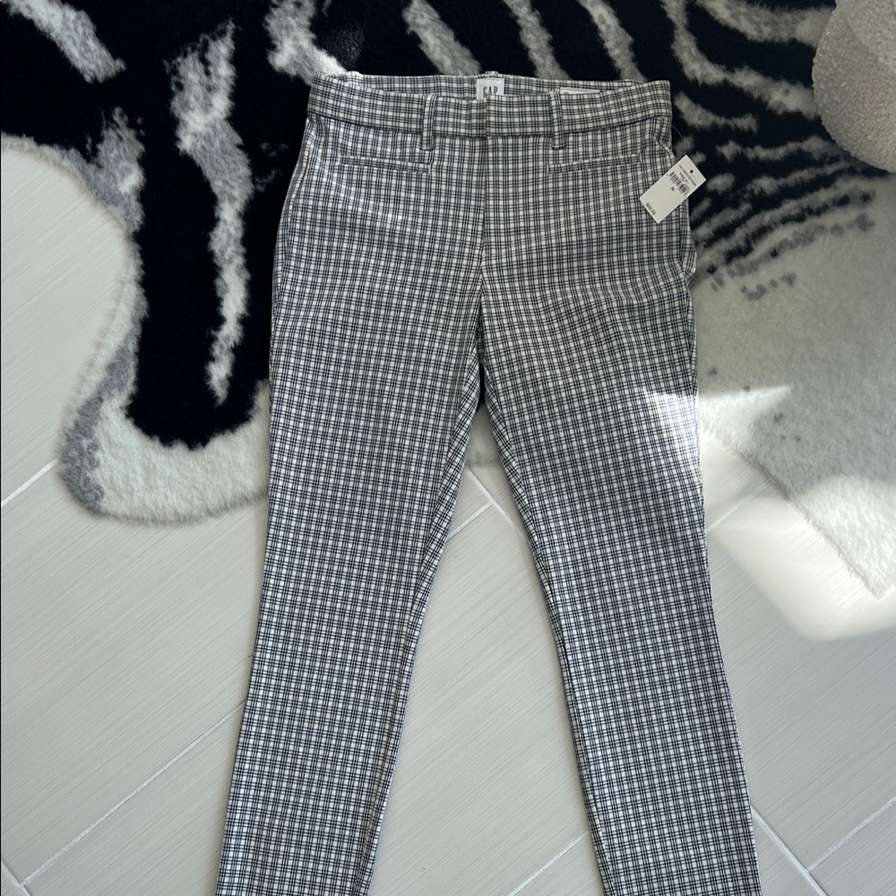GAP Signature Skinny Ankle Checkered Pants